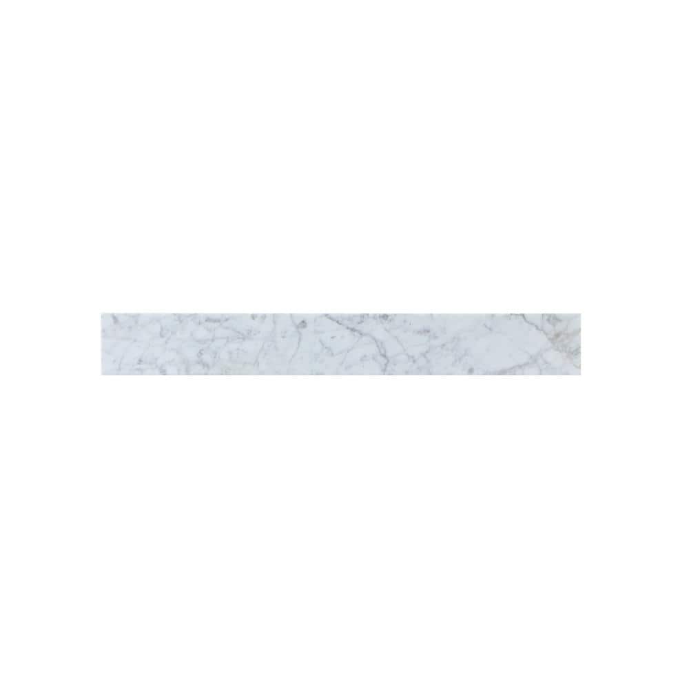 Unbranded Timeless Home 30 in. W Marble Vanity Backsplash in Carrara White