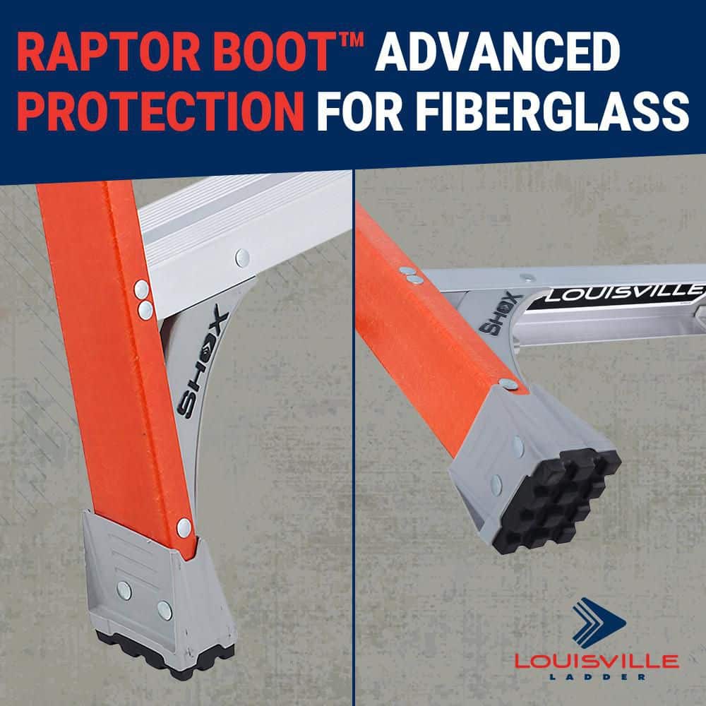 Louisville Ladder 6 ft. Fiberglass Tripod Step Ladder (10 in. Reach Height), ANSI, Type IA, 300 lbs. Load Capacity (3)