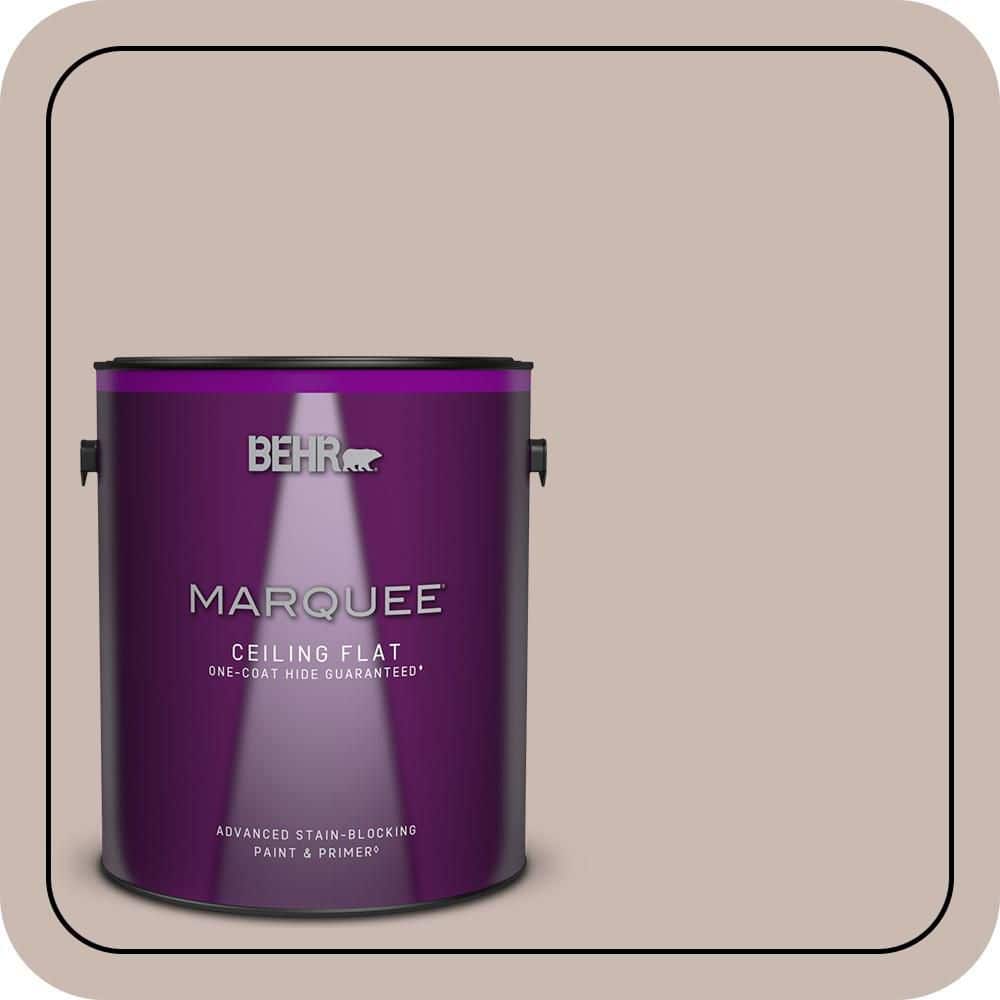 BEHR MARQUEE 1 gal. #N170-3 Gray Ashlar One-Coat Hide Ceiling Flat Interior Paint & Primer
