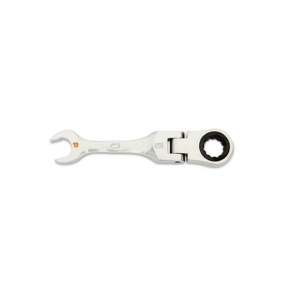 GEARWRENCH 10 mm Metric 72-Tooth Stubby Flex Head Combination Ratcheting Wrench (1)