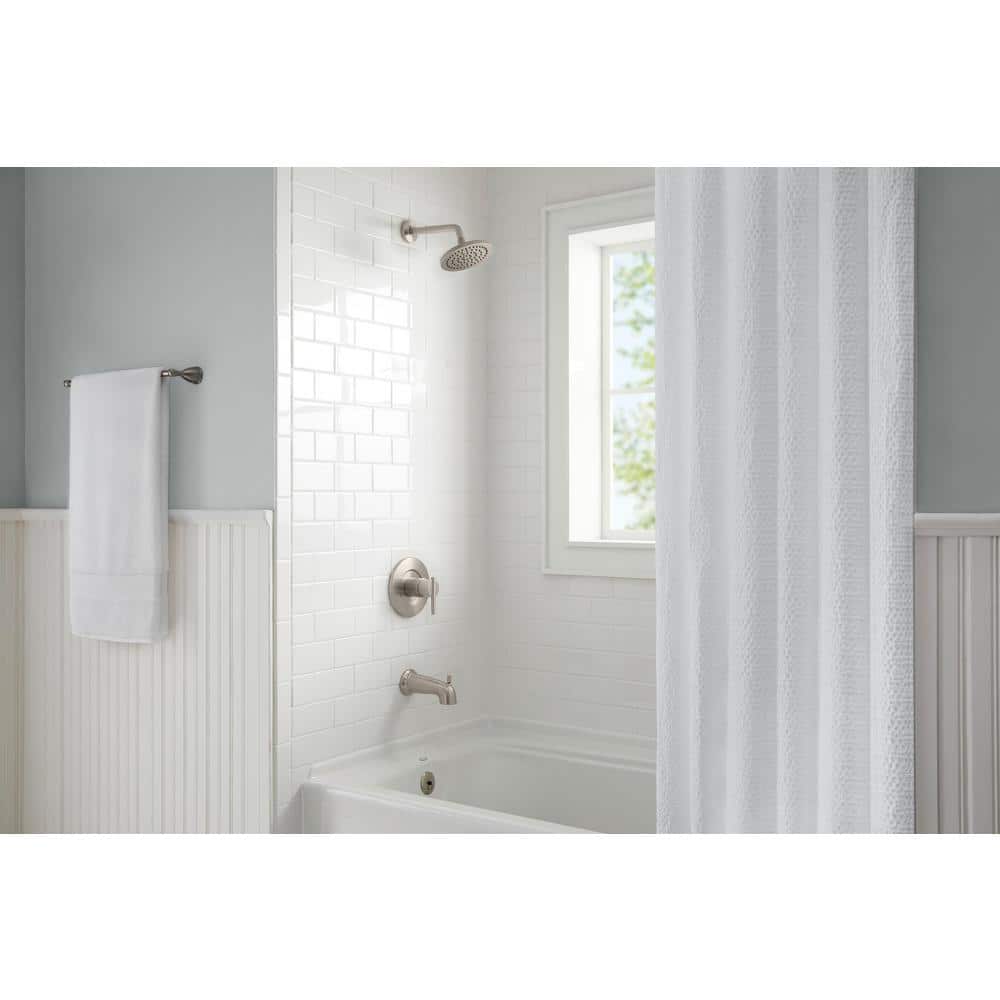 Glacier Bay Dorind Single-Handle 1-Spray Tub and Shower Faucet 1.8 GPM in Brushed Nickel (Valve Included) (3)