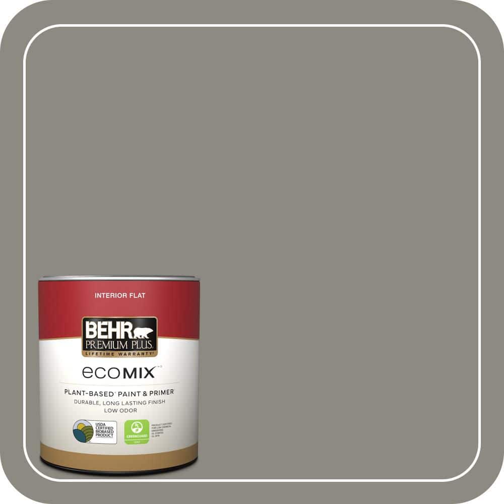 BEHR PREMIUM PLUS #BXC-55 Concrete Sidewalk Flat EcoMix Plant-Based & Primer (1)