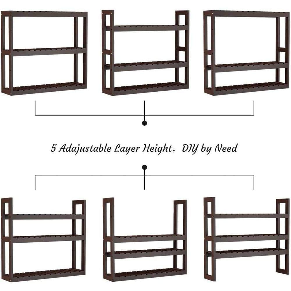 Dyiom 23.62 in. W 21.26 in. H 5.91 in. D Bathroom Shelves Over The Toilet Storage, Wall Mounted with Adjustable Shelves (3)