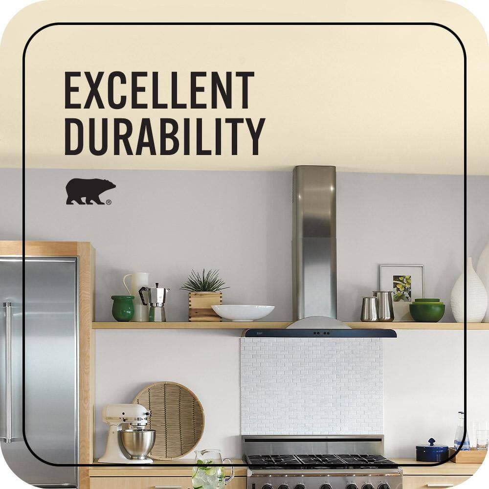 BEHR ULTRA 1 gal. #YL-W03 Honied White Ceiling Flat Interior Paint and Primer (3)
