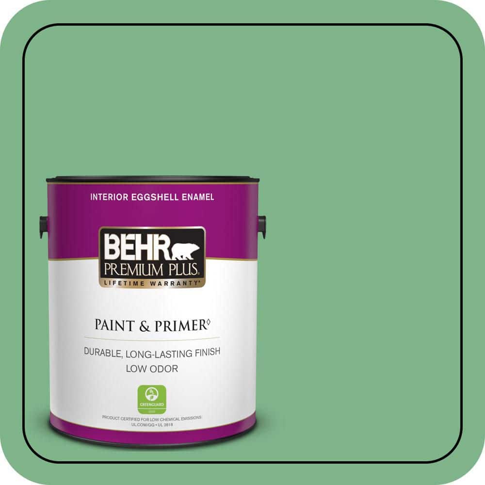 BEHR PREMIUM PLUS 1 gal. #460D-5 Tree Fern Eggshell Enamel Low Odor Interior Paint & Primer