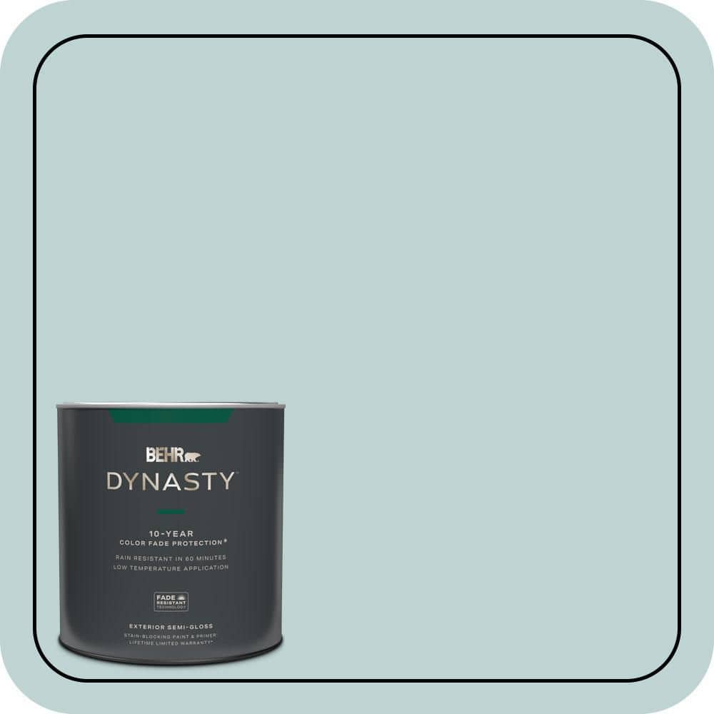 BEHR DYNASTY 1 qt. #500E-3 Rain Washed Semi-Gloss Exterior Stain-Blocking Paint & Primer