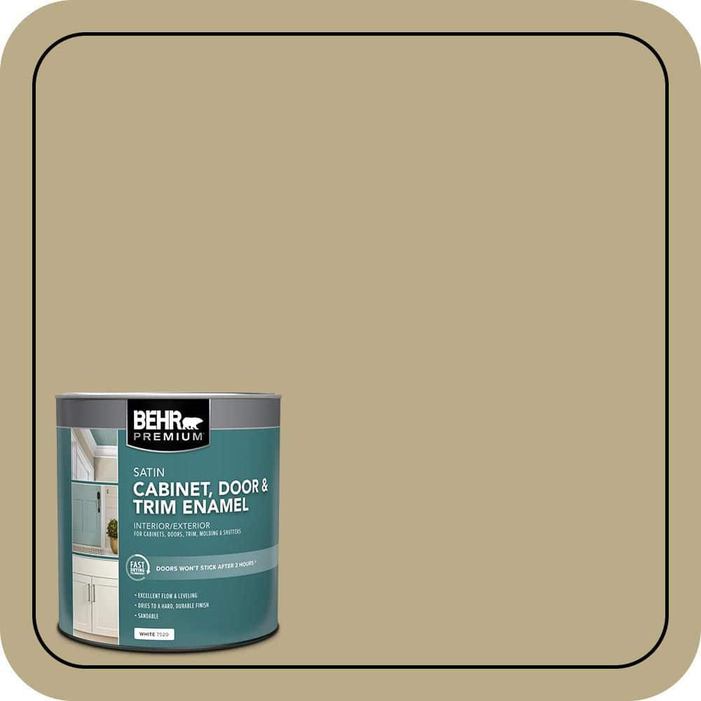 BEHR PREMIUM 1 qt. #S330-4 Fennel Seed Satin Enamel Interior/Exterior Cabinet, Door & Trim Paint (1)