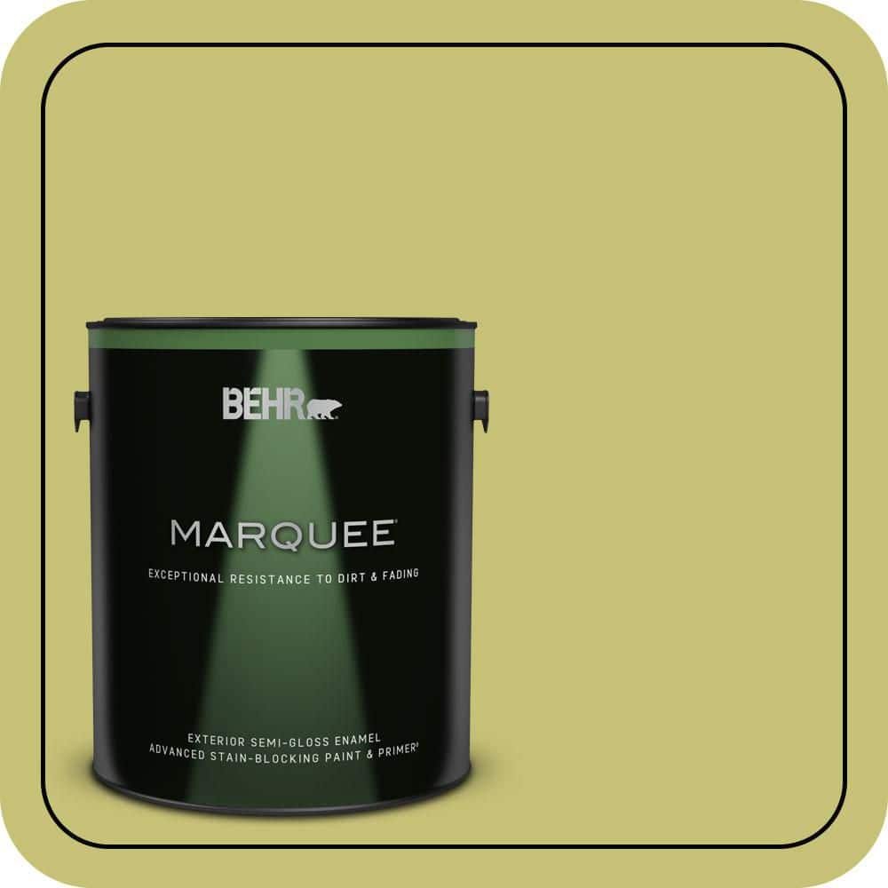 BEHR MARQUEE 1 gal. #PPU9-07 Fresh Sprout Semi-Gloss Enamel Exterior Paint & Primer