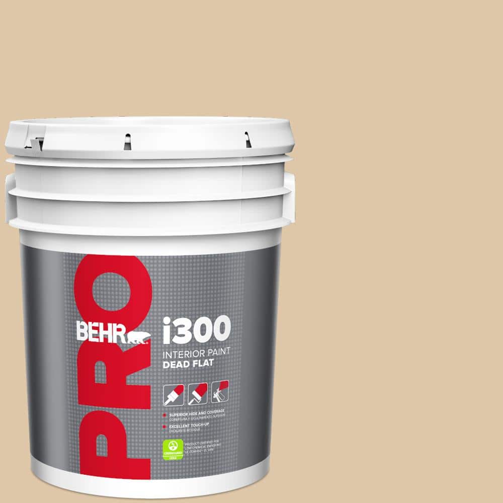 BEHR PRO 5 gal. #PPU4-13 Sand Motif Dead Flat Interior Paint