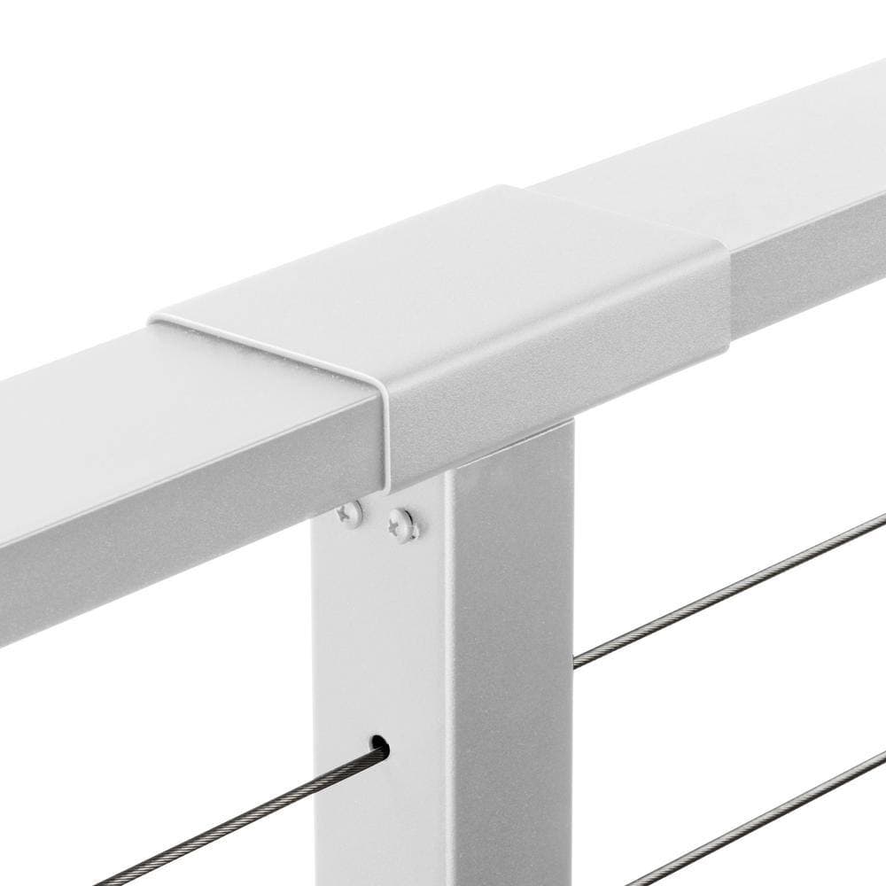 CityPost 24 ft. Stair Cable Railing, 36 in. Face Mount, White (3)