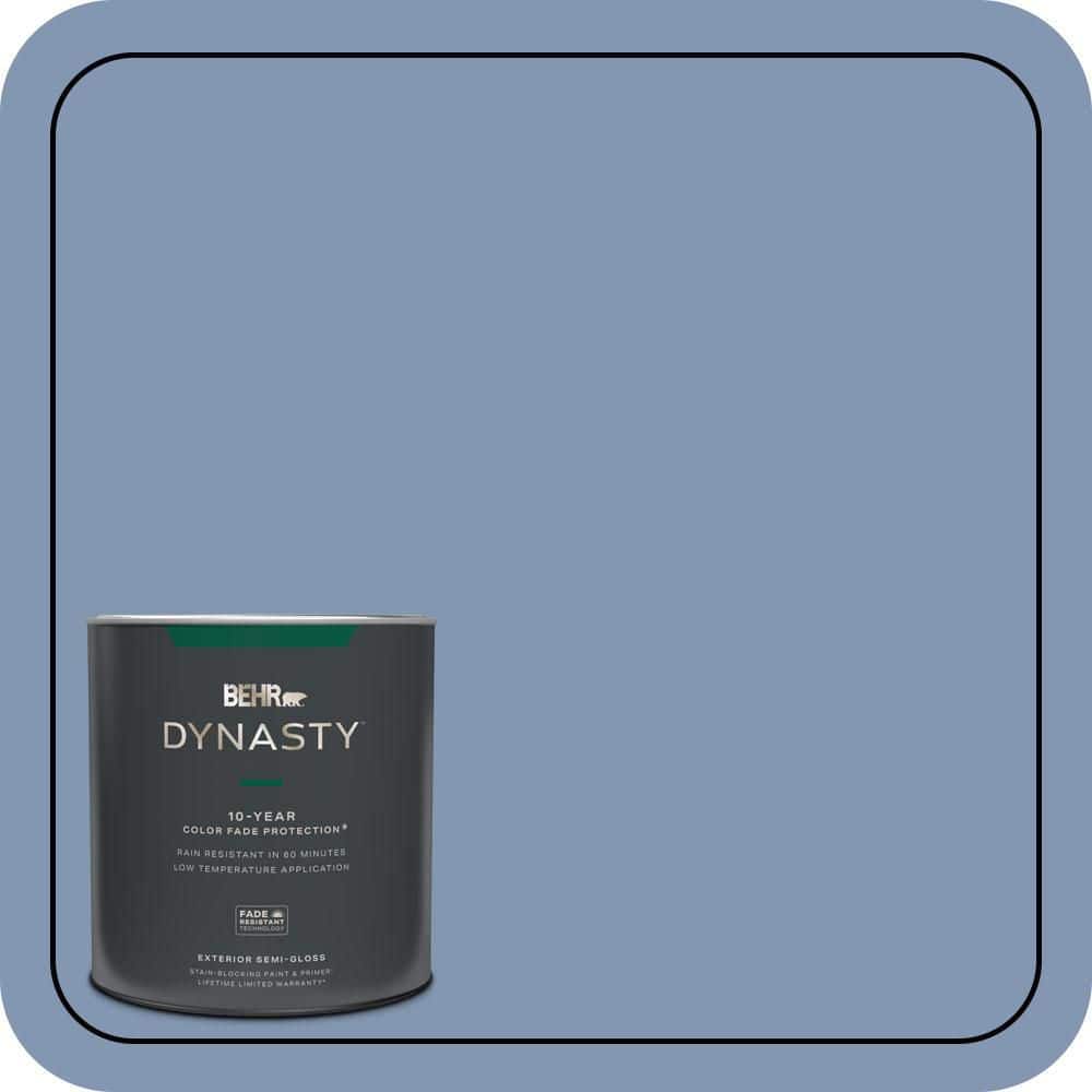 BEHR DYNASTY 1 qt. #S530-4 Jet Set Semi-Gloss Enamel Exterior Stain-Blocking Paint & Primer