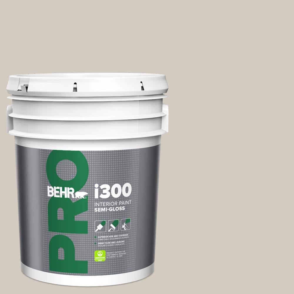 BEHR PRO 5 gal. #N220-2 Ashen Tan Semi-Gloss Interior Paint