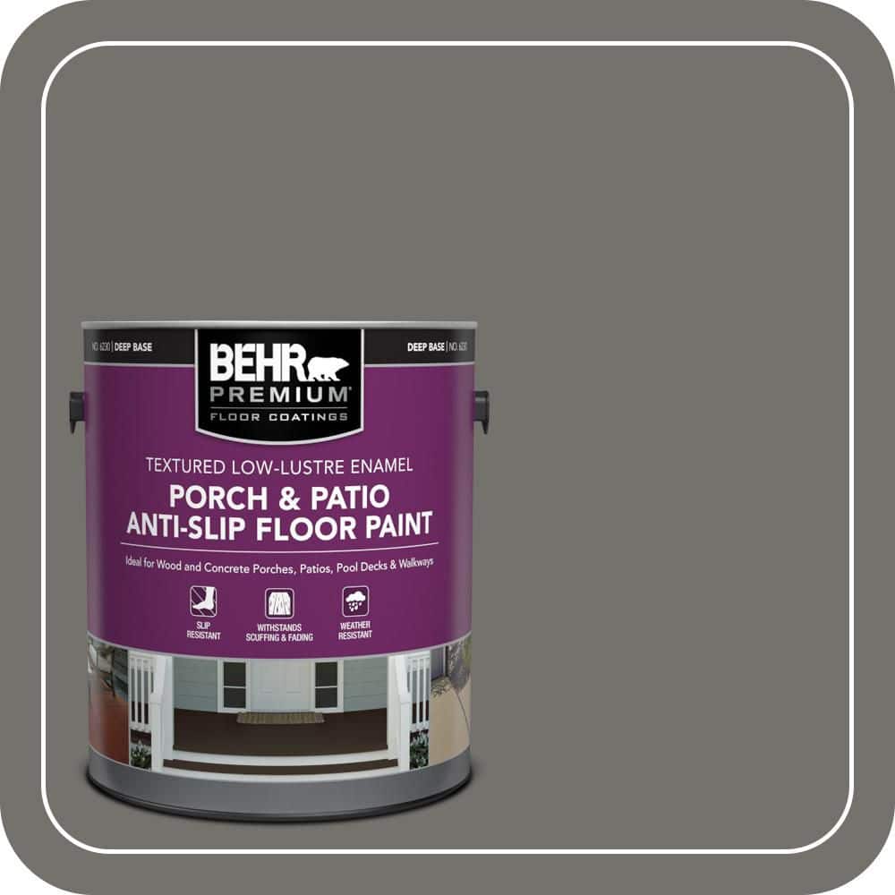 BEHR PREMIUM 1 gal. #SC-131 Pewter Textured Low-Lustre Enamel Interior/Exterior Porch and Patio Anti-Slip Floor Paint (1)