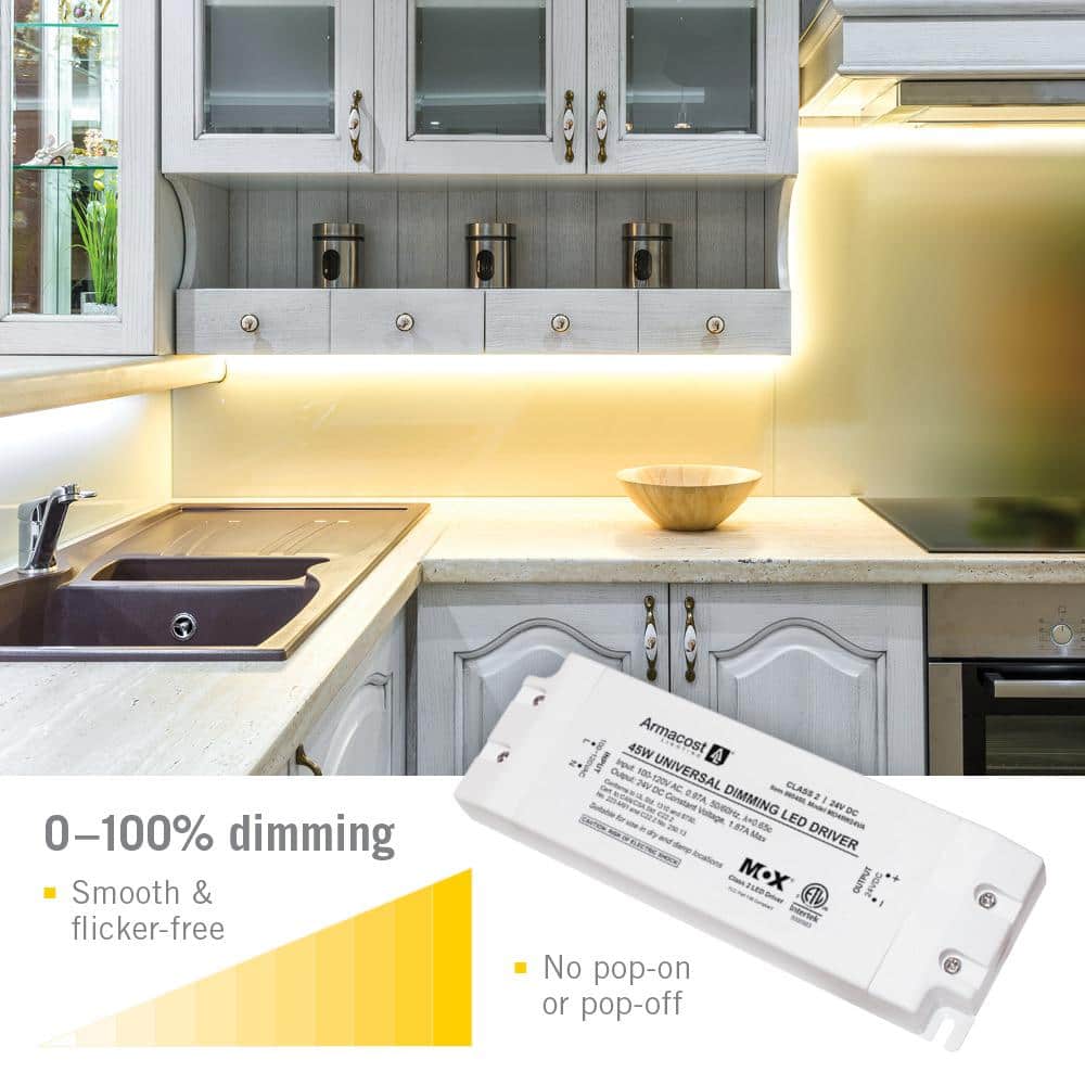 Armacost Lighting 45-Watt Universal Dimming LED Transformer Driver, 24-Volt DC (4)