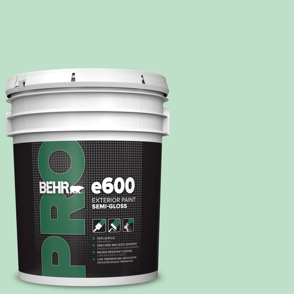 BEHR PRO 5 gal. #470C-3 Spirited Green Semi-Gloss Exterior Paint