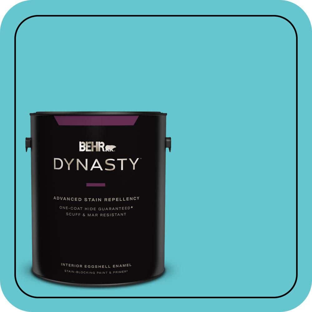 BEHR DYNASTY 1 gal. #P470-4 Paradise Sky Eggshell Enamel Interior Stain-Blocking Paint & Primer