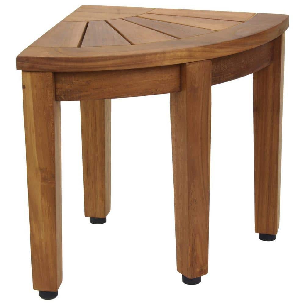 AquaTeak 12 in. Kai Corner OptiAREA Teak Shaving and Washing Foot Rest