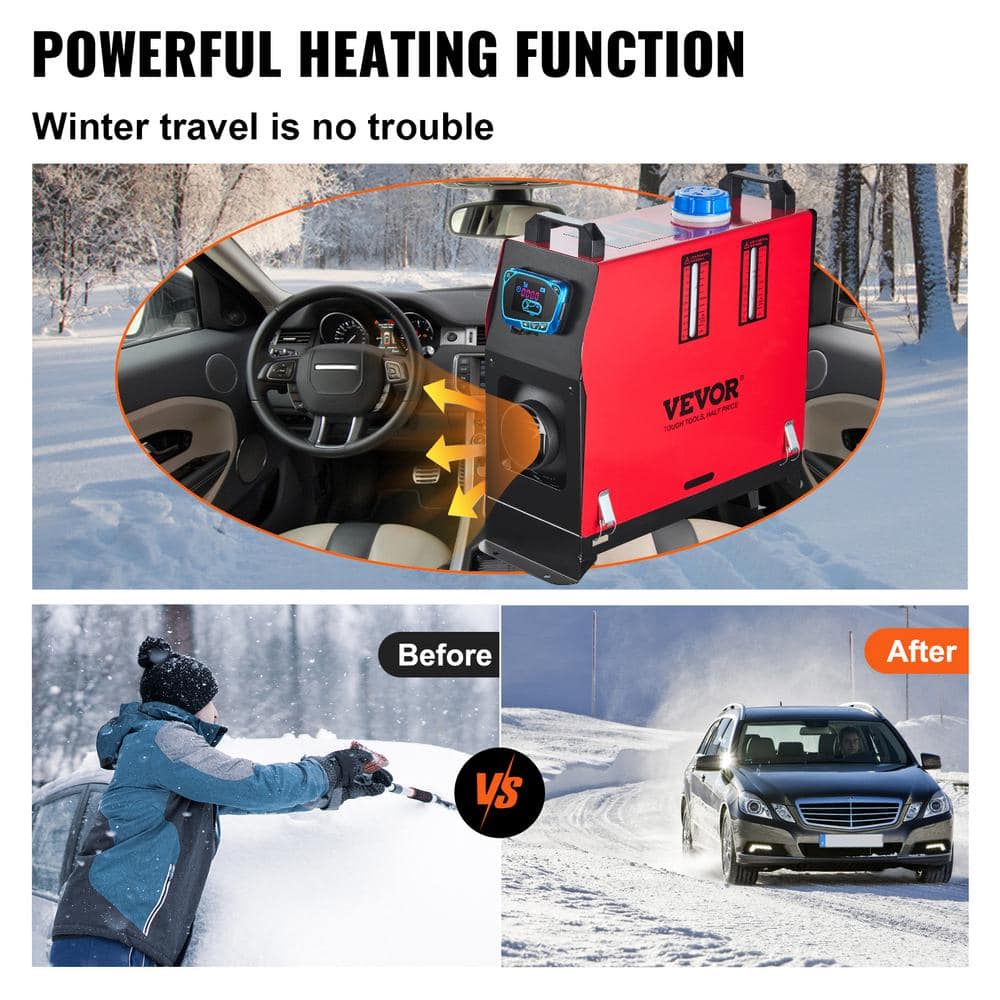VEVOR 27297 BTU Diesel Parking Heater 12-Volt 8,000 Watt Diesel Air Heater Muffler with LCD Switch Diesel Heater (3)