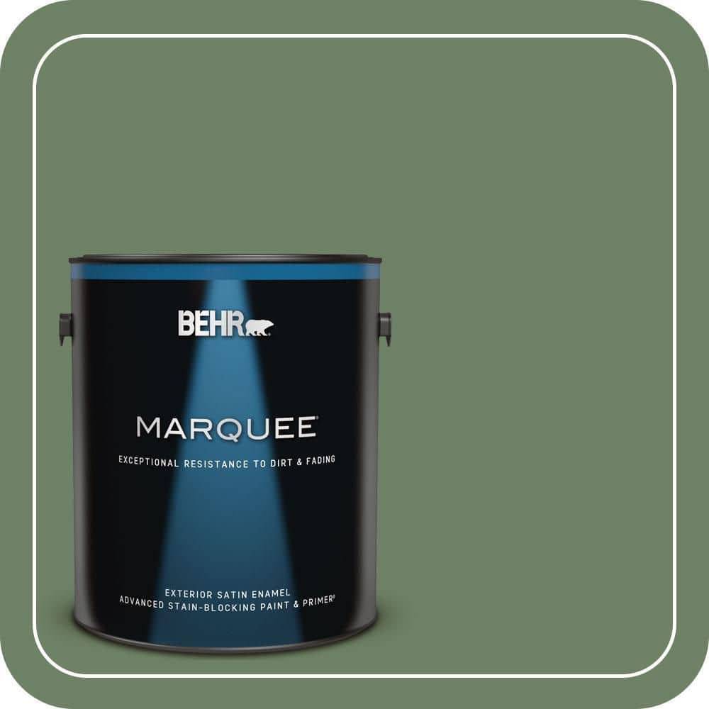 BEHR MARQUEE 1 gal. #S390-6 Cliffside Park Satin Enamel Exterior Paint & Primer