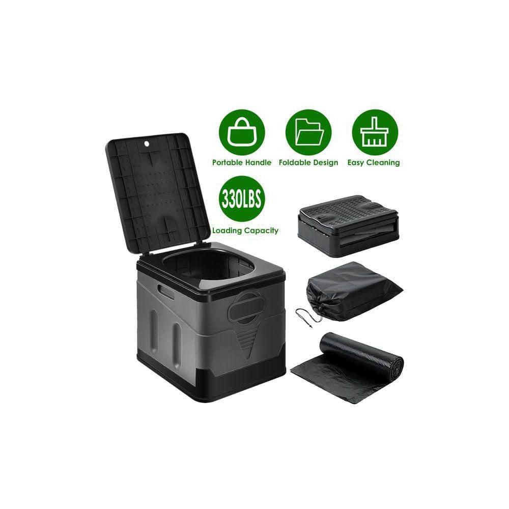Tahanbath Non-Electric Portable Foldable Waterless Toilet with Carry Bag for Camping and Travel (2)