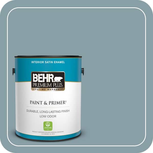 BEHR PREMIUM PLUS #BNC-18 Aqua Gray Enamel Low Odor & Primer (4)
