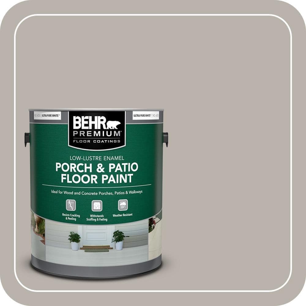 BEHR PREMIUM 1 gal. #MS-84 French Gray Low-Lustre Enamel Interior/Exterior Porch and Patio Floor Paint (1)