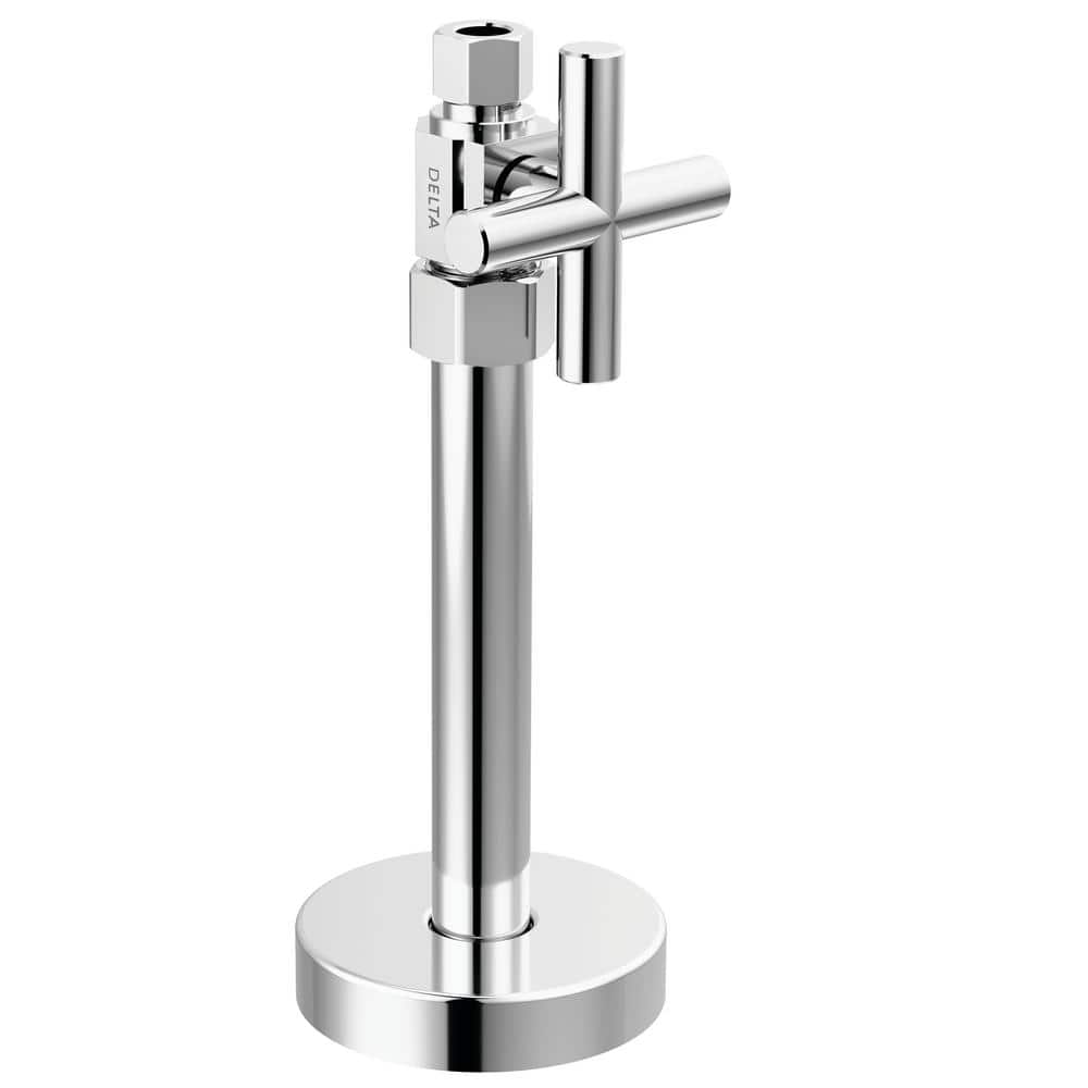 Delta 1/2 in. x 7.63 in. L Chrome Brass Straight Supply Stop Valve (1)