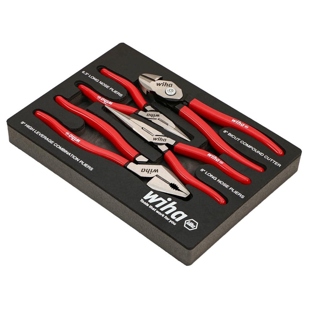 Wiha Classic Grip Pliers and Cutters Tray Set (4-Piece) (3)