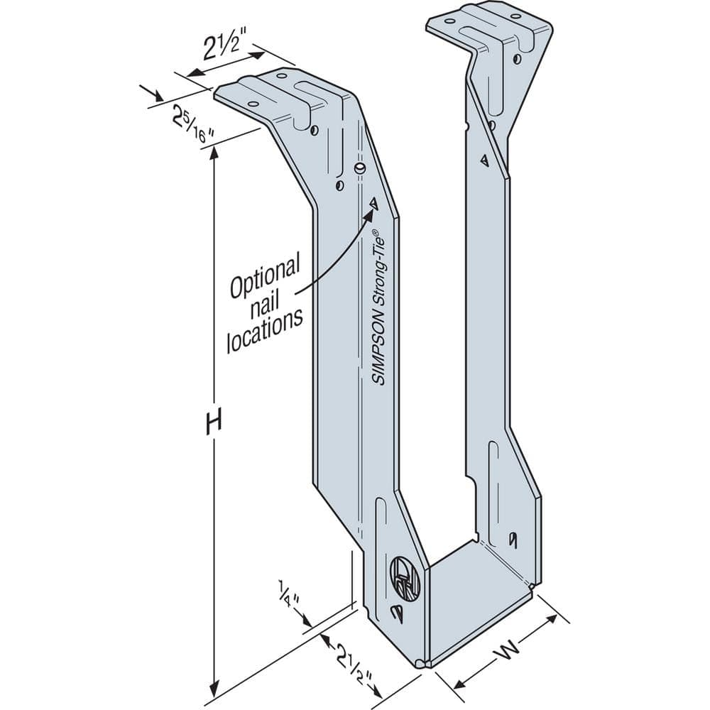 Simpson Strong-Tie MIT Galvanized Top-Flange Joist Hanger for Double 2-1/2 in. x 11-7/8 in. Engineered Wood (3)