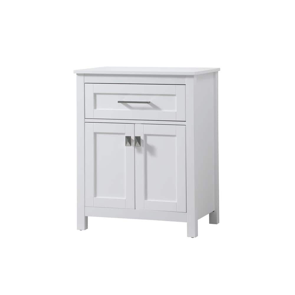 Unbranded Timeless Home 24 in. W x 16 in. D x 30 in. H White Freestanding Linen Cabinet (3)