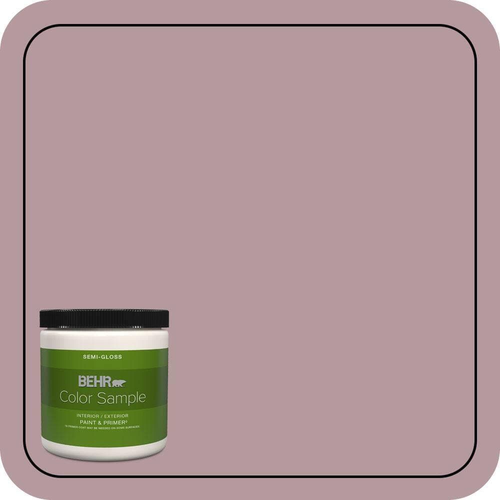 BEHR PREMIUM PLUS 8 oz. #PMD-71 Twilight Blush Semi-Gloss Interior/Exterior Paint & Primer Color Sample