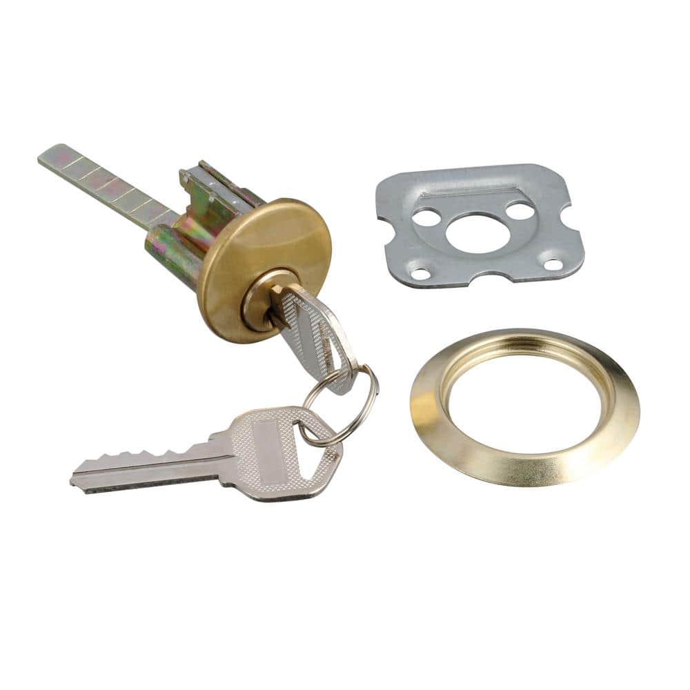 Prime-Line Single Cylinder Rim Deadlatch, Diecast, Brass (2)