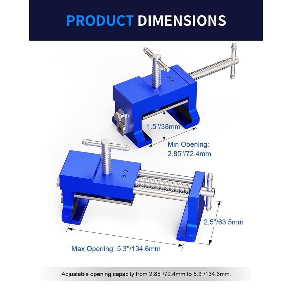 Numhew 4-Pack Steel Professional Cabinet Clamps, Face Frame Alignment Tool for Cabinet Installation and Woodworking, Blue (3)