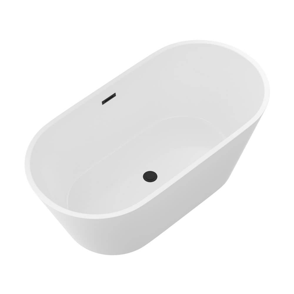 TCYO 30 in. Acrylic Freestanding Soaking Bathtub with Center Drain (2)