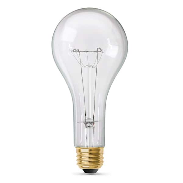 Feit Electric 300-Watt High Lumen Clear PS25 Medium E26 Soft White (2700K) Utility Incandescent Light Bulb (1-Pack)