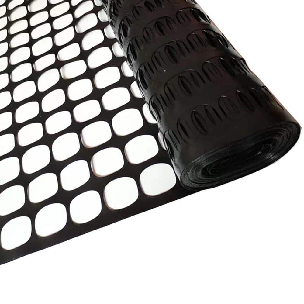 KIWDZFU Plastic Mesh Safety Fence 4 ft. x 100 ft. Roll W/ 100 Zip Ties Temporary Netting for Garden Construction Animal Barrier