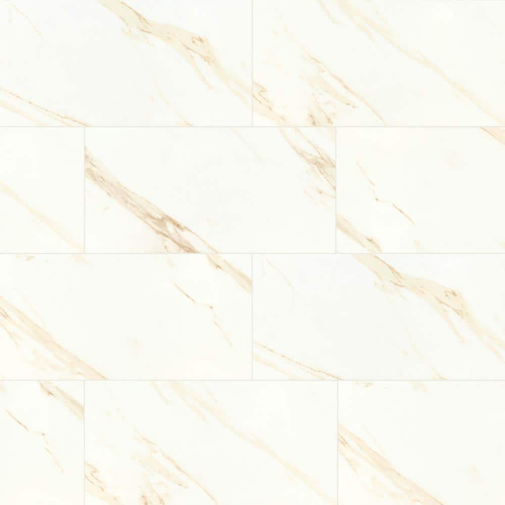 MSI Yosemite White 16 in. x 32 in. Polished Porcelain Floor and Wall Tile (3.55 sq. ft./Each) (2)