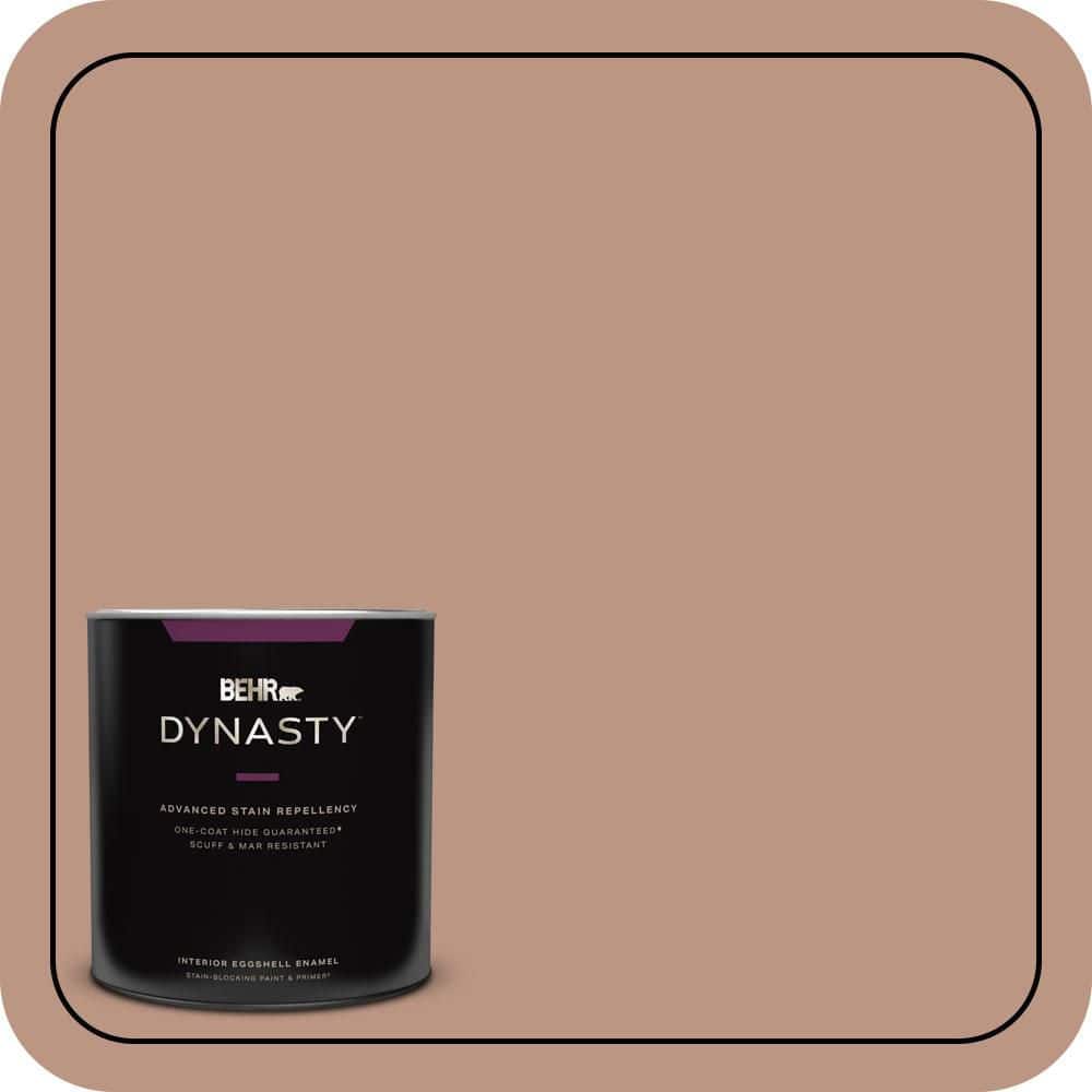 BEHR DYNASTY 1 qt. #S190-4 Spiced Brandy One-Coat Hide Eggshell Enamel Interior Stain-Blocking Paint and Primer