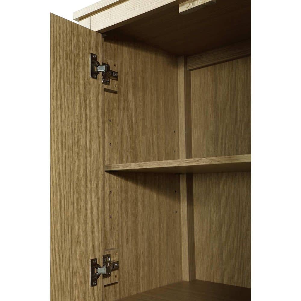TIMELESS HOME 28 in. W x 18 in. D x 72 in. H Honey Brown Freestanding Linen Cabinet (2)