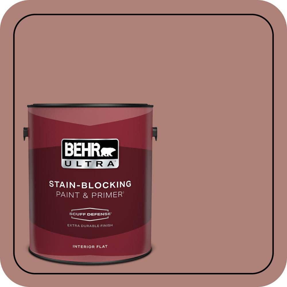 BEHR ULTRA 1 gal. #S170-5 Smoke Bush Rose Extra Durable Flat Interior Paint & Primer (1)