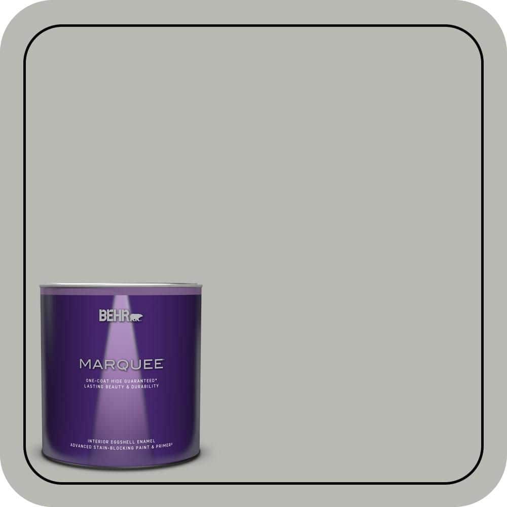 BEHR MARQUEE 1 qt. #PPU18-11 Classic Silver One-Coat Hide Eggshell Enamel Interior Paint & Primer (1)