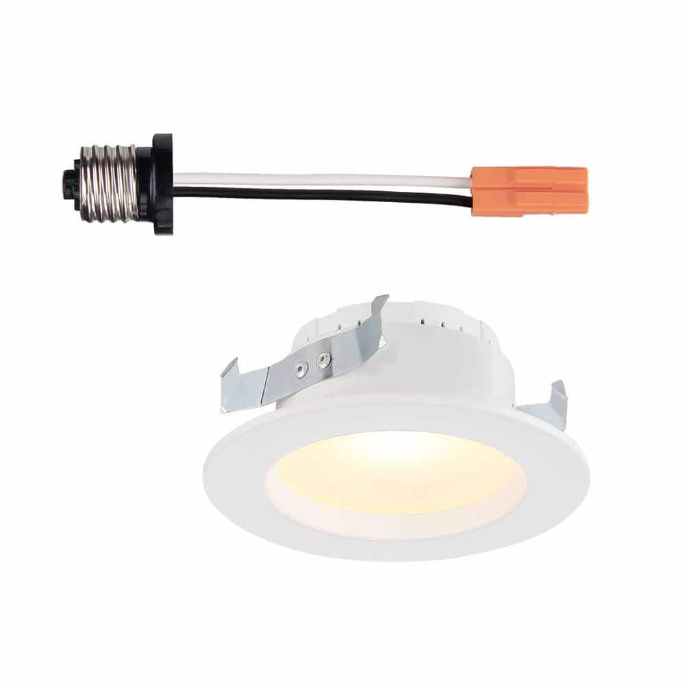Commercial Electric 1-pack 4 in. White Integrated LED Recessed Trim, 2700K (2)
