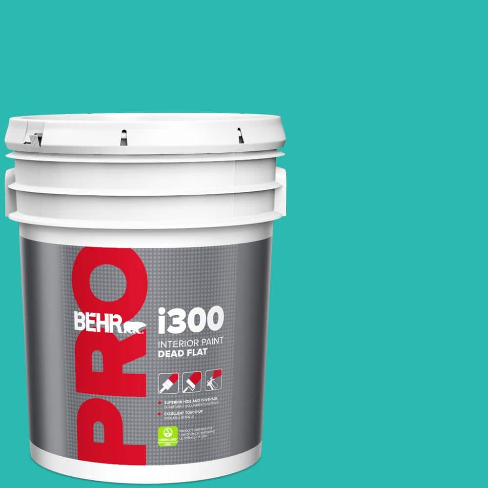 BEHR PRO 5 gal. #P450-5 Island Aqua Dead Flat Interior Paint