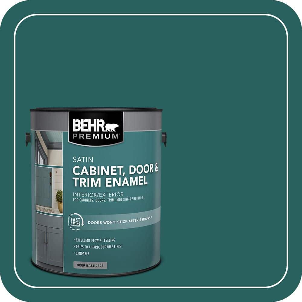 BEHR PREMIUM 1 gal. #MQ6-05 Verdant Forest Satin Enamel Interior/Exterior Cabinet, Door & Trim Paint