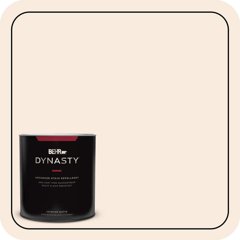 BEHR DYNASTY 1 qt. #RD-W15 Cotton Sheets Matte Interior Stain-Blocking Paint & Primer