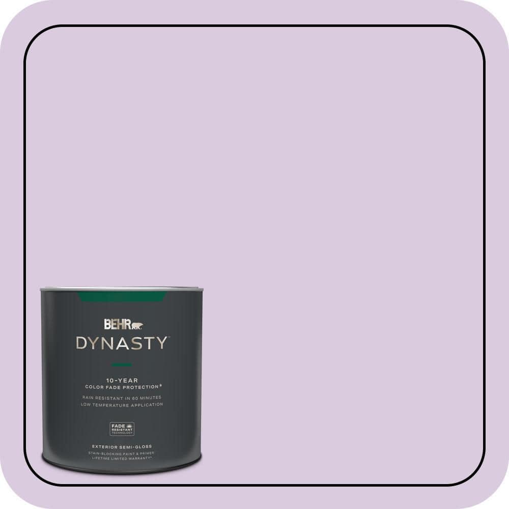 BEHR DYNASTY 1 qt. #660C-2 Violet Mist Semi-Gloss Enamel Exterior Stain-Blocking Paint & Primer