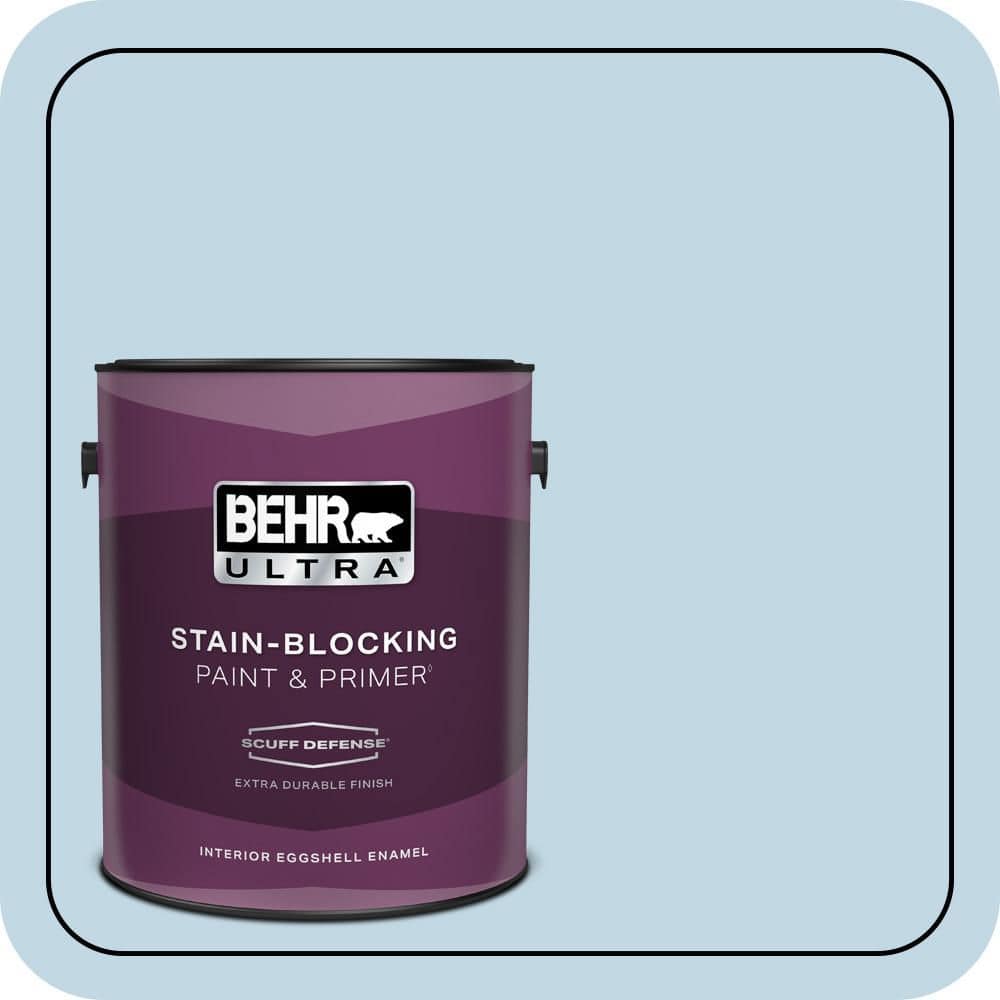 BEHR ULTRA 1 gal. #S500-1 Distant Shore Extra Durable Eggshell Enamel Interior Paint & Primer