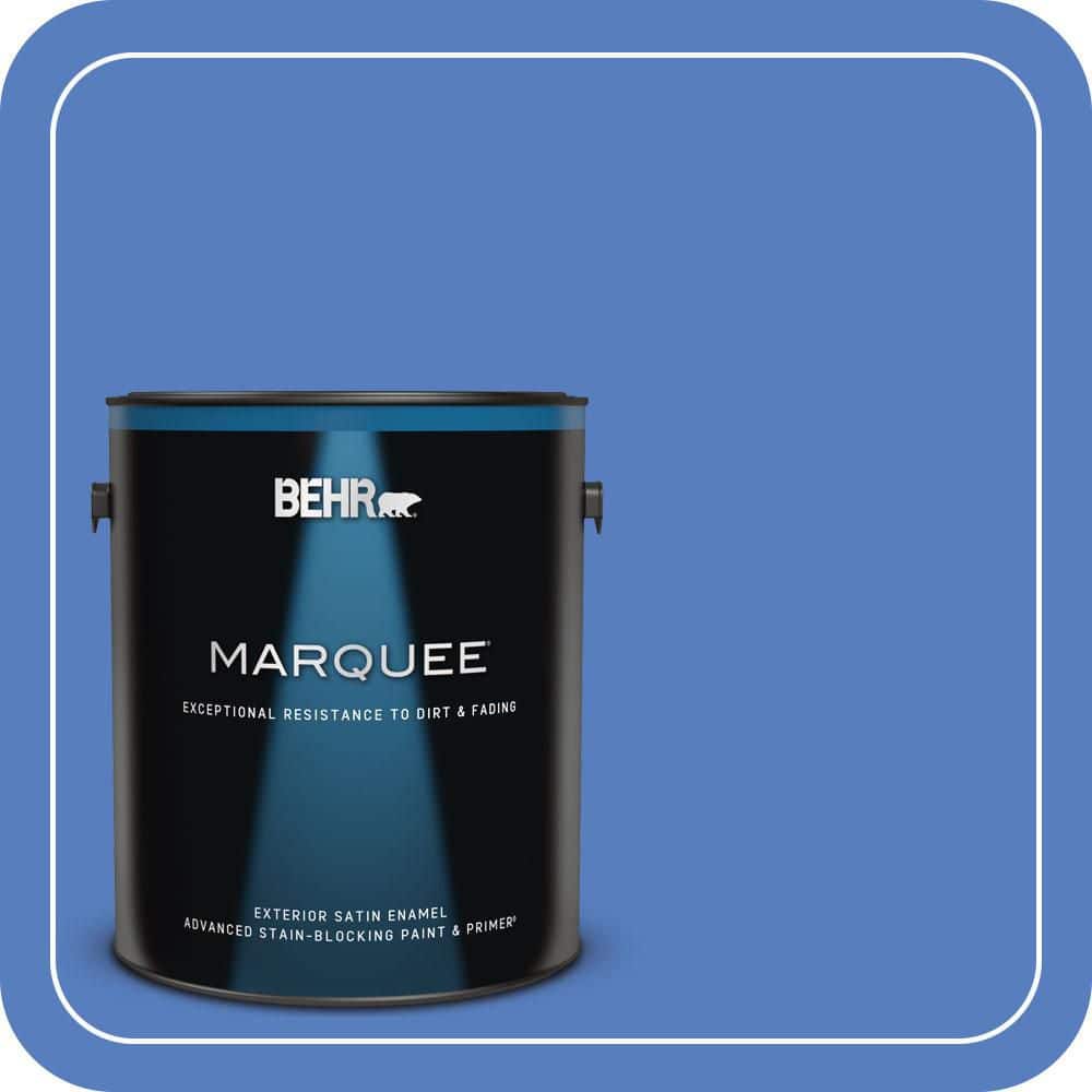 BEHR MARQUEE 1 gal. #MQ4-25 Blue Iolite Satin Enamel Exterior Paint & Primer