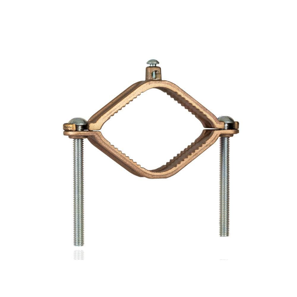 NSi Industries 2-1/2 in. - 4 in. Water Pipe Size Bronze Ground Clamp, 2 STR Ground Wire Max (2)