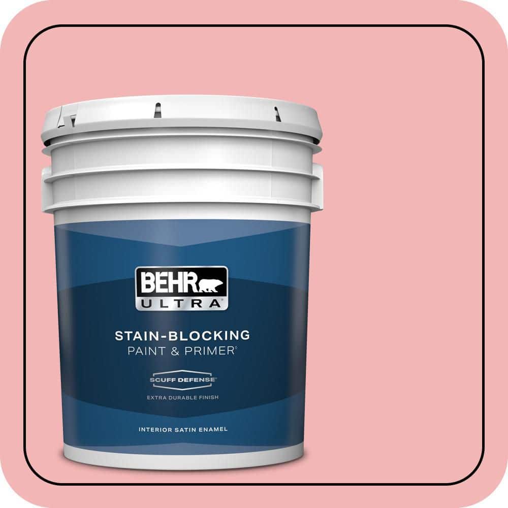 BEHR ULTRA 5 gal. #P170-2 Old Flame Extra Durable Satin Enamel Interior Paint & Primer